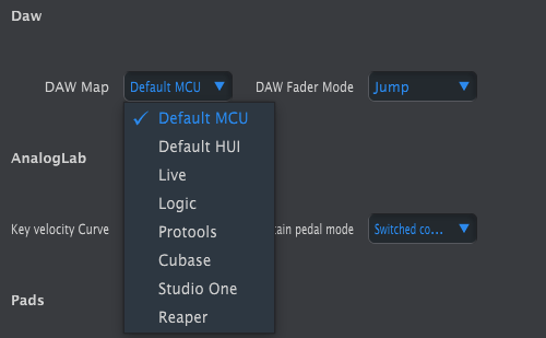 keylab mkii mcc select daw control surface mcu