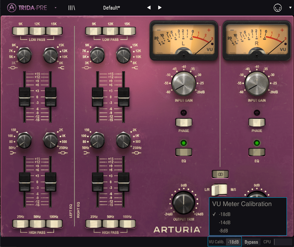 trida vu meter stuck
