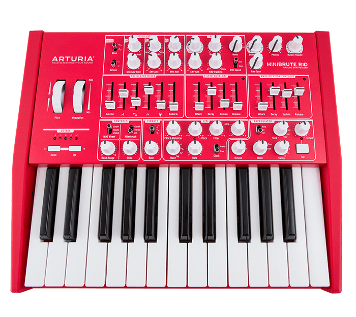 鍵盤楽器 ARTURIA MICROBRUTE RED Arturia MicroBrute Red Limited Edition Analog Synthesizer