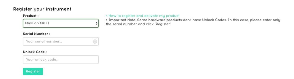 register my instrument